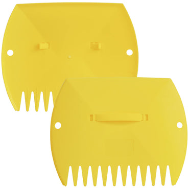 GardenHOME Garden and Yard Leaf Scoops Hand Rakes, Large Sized Leaf Grabbers, Leaf Collector,1 Pair (Yellow) (UK)