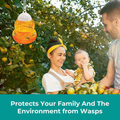 Wasp Trap 2 Pcs, Effective Bee and Wasp Nest Killer traps for Outdoor-Indoor, Yellow Jacket Traps, Bee trap, Hornet Trap, Lightweight Wasps Catcher, Hourglass-Shaped ASPECTEK Fly control (EU)
