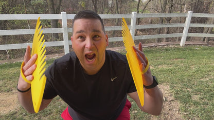 GardenHOME Garden and Yard Leaf Scoops Hand Rakes, Large Sized Leaf Grabbers, Leaf Collector,1 Pair (Yellow) (UK)